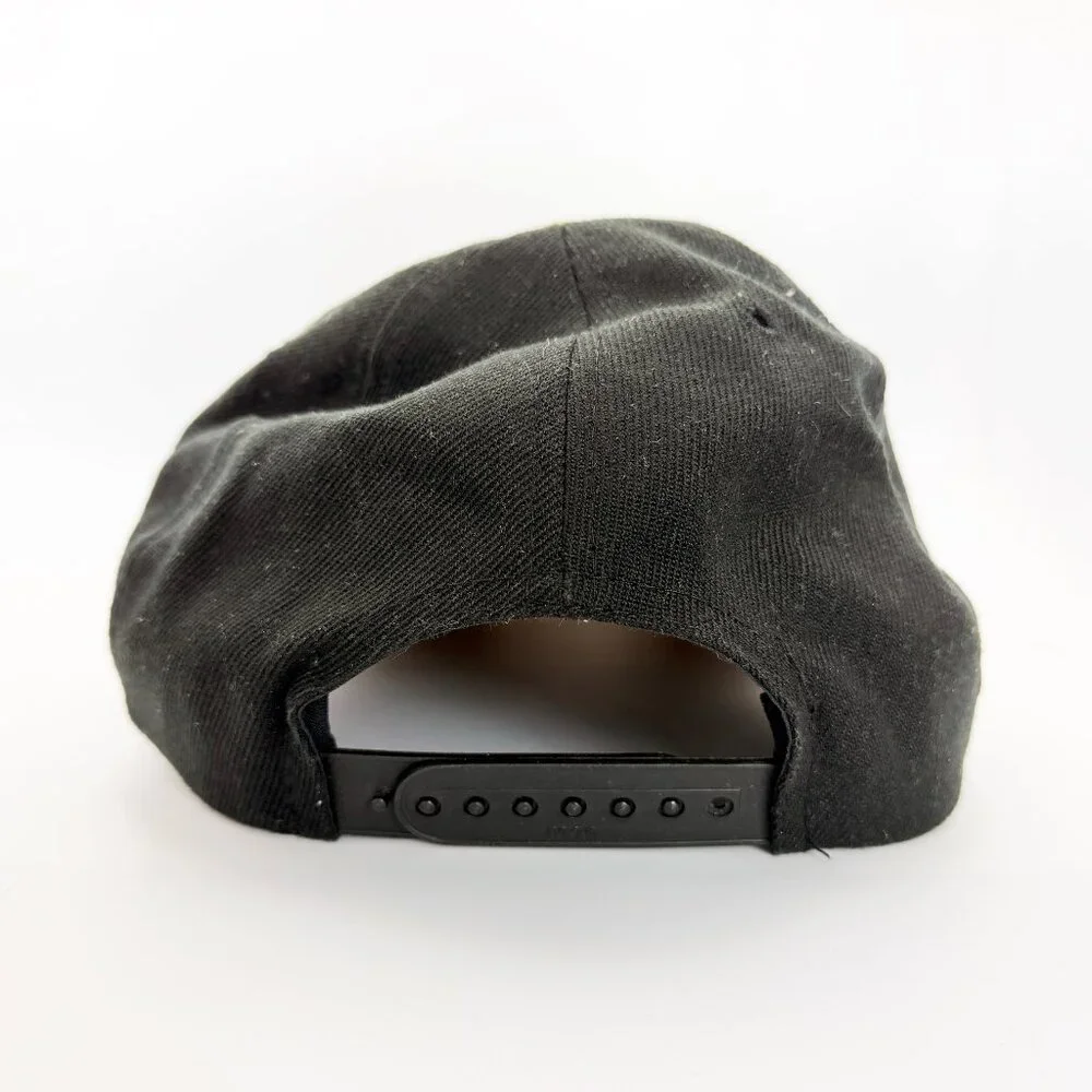 Vintage USMC Marine Corps Bulldog Snapback Hat Black & Tan